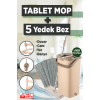 5 Adet Microfiber Bezli Tablet Mop Temizlik Kova Seti