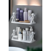 Adam Figürlü Kendinden Yapışkanlı Banyo Mutfak Ofis Salon Duvar Rafı | Dekoratif Pratik Raf