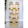 5 Katlı Şanslı Yonca Kule Saksı Seti | Çiçek Bitki Sebze Meyve Salon Mutfak Banyo Bahçe Saksı Seti Krem