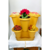 2 Katlı Şanslı Yonca Kule Saksı Seti | Çiçek Bitki Sebze Meyve Salon Mutfak Banyo Bahçe Saksı Seti Sarı