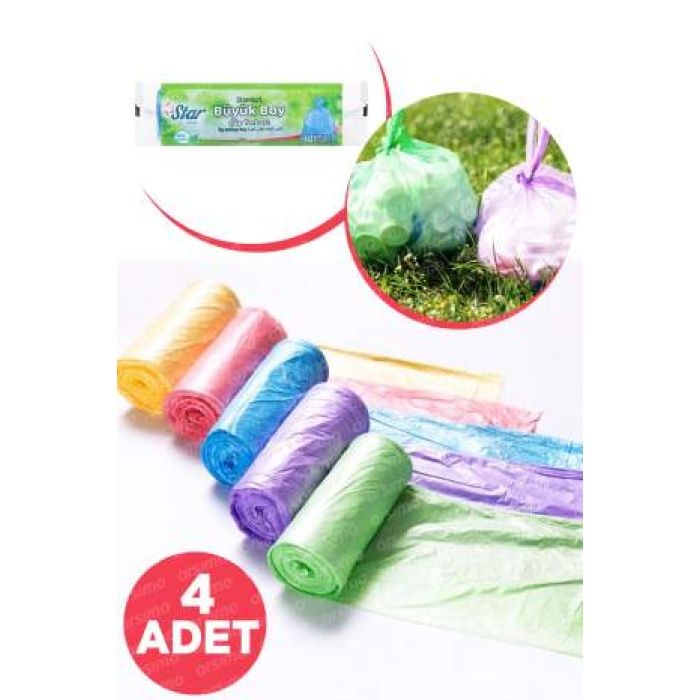 ( 4 Adet ) Büyük Boy Çöp Poşeti 40lı Paket