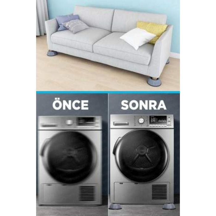 Çamaşır Makinesi Titreşim Engelleyici Mobilya Yükseltici Stoper 4lü Set