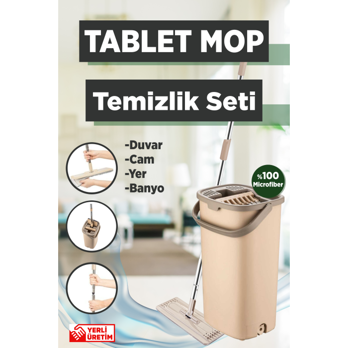 Tablet Mop Dikdörtgen Yeni Temizlik Seti