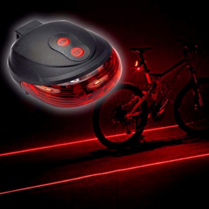 Bisiklet Lambası Lazer Şeritli Güvenlik Arka Stop Lamba Led Işık