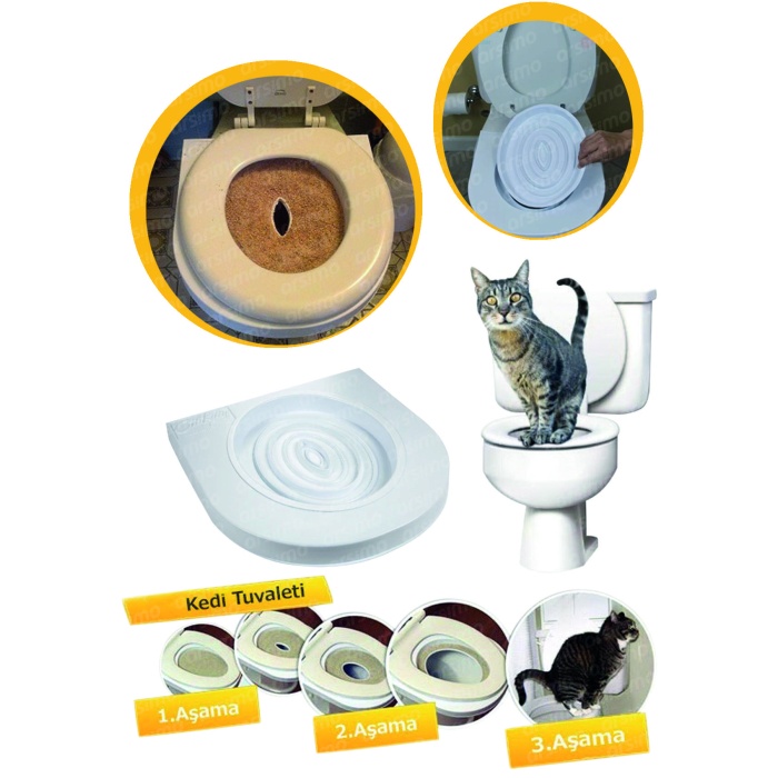 Kedi Kumu Kabı Klozet Aparatı Citi Kitty Tuvaleti Eğitim Seti