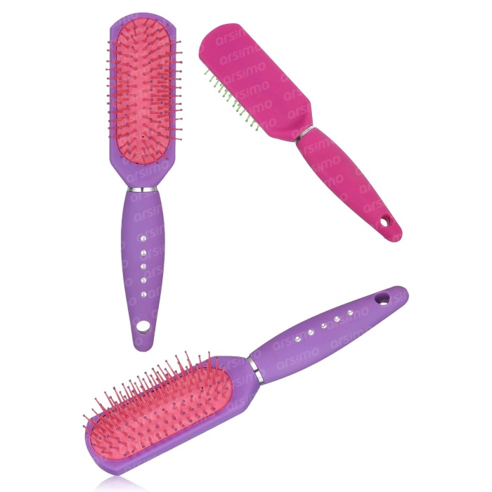 Renkli Dikdörtgen Saç Fırçası | Renkli Dikdörtgen Saç Açma Tarama Fırçası 24 cm