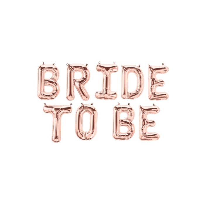Bride To Be Bronze 16″ | Bride To Be Yazılı Balon Set 45 cm