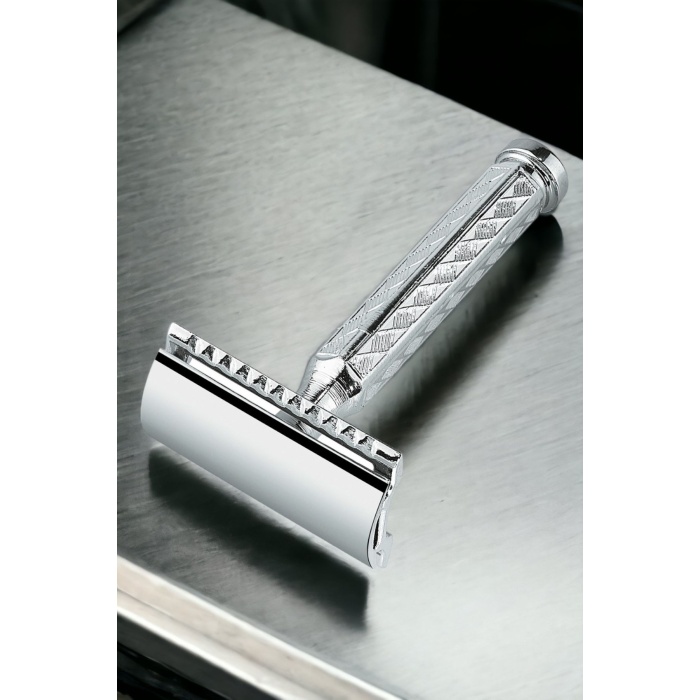 Metal Değiştirilebilen Jilet Hazneli Tıraş Bıçağı | Tahrişsiz Geleneksel Manuel Ustura Tıraş Bıçağı