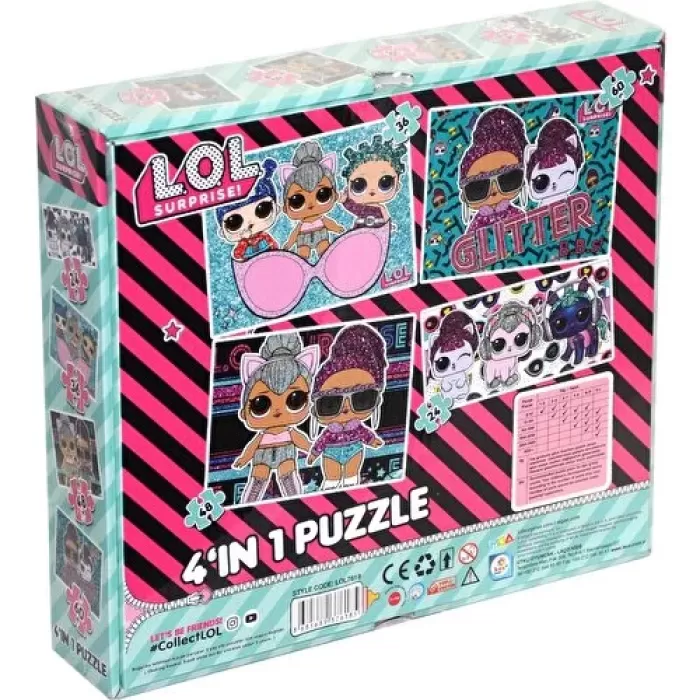 LOL Serisi 4 in 1 Puzzle Yapboz Seti | 4ü 1 Arada Yapboz Puzzle Oyun Seti LOL7618