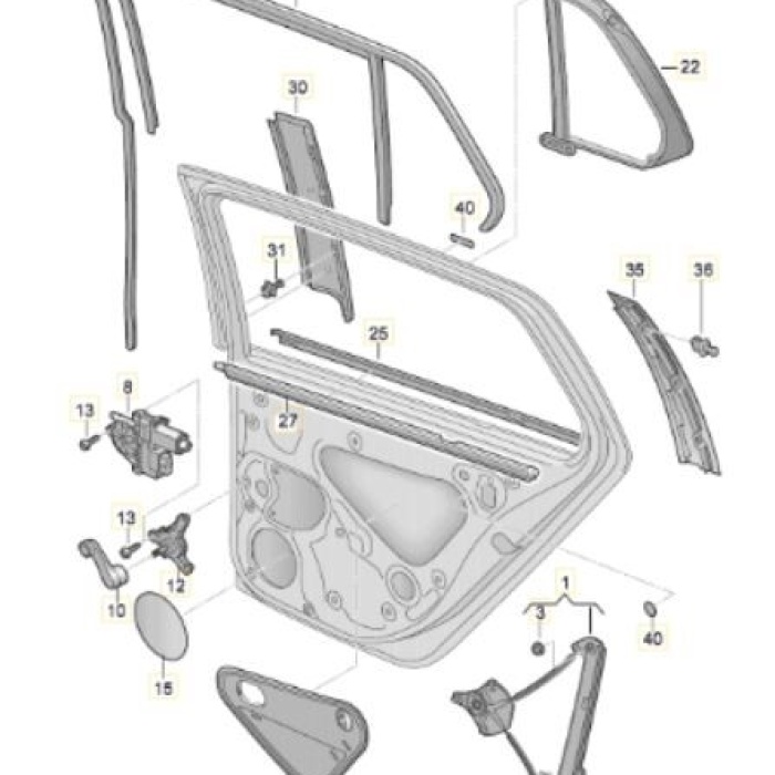 Kapı Camı Siperi (VW)(5G6839901A)(VW Golf 7)