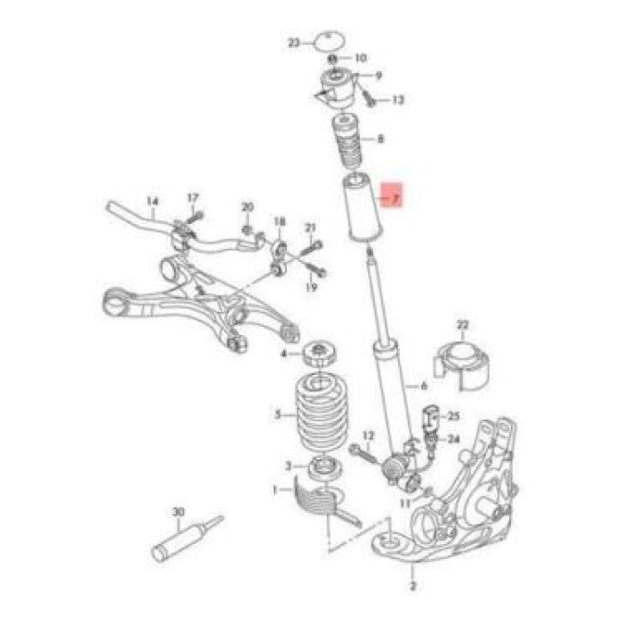 Amortisör Toz Körüğü-Arka (VW)(4G0512137)(AUDI A5 Q5 A7 A6)