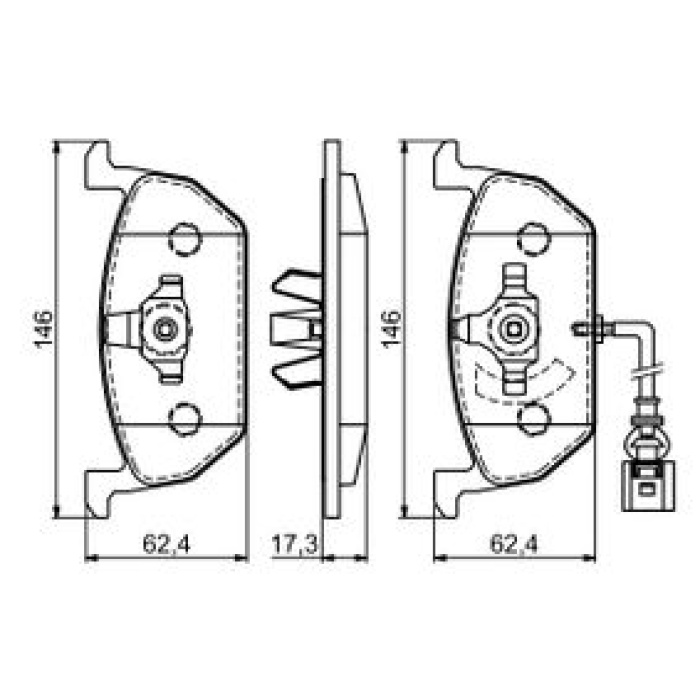Fren Balata Seti (Ön)(BOSCH)(0986494721)(VW AUDI SEAT SKODA)