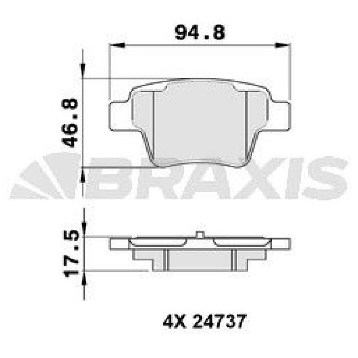 Fren Balata Seti (Arka)(BRAXIS)(AA0138)(PEUGEOT 207)