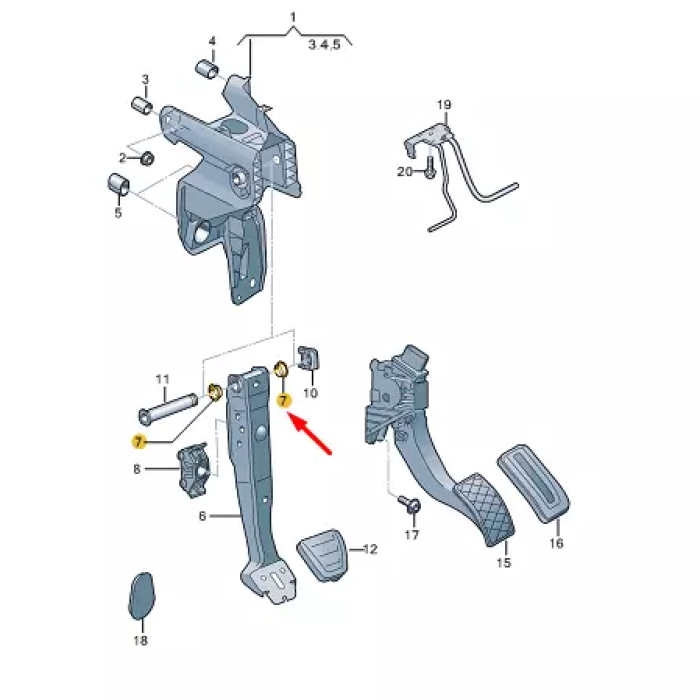 Fren Pedalı Oringi (VW)(5Q0721153C)
