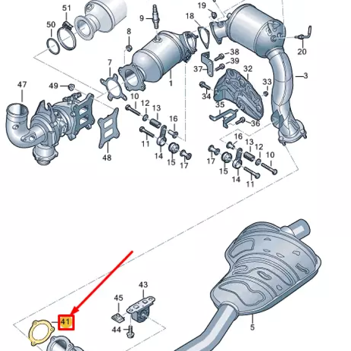 Egzoz Contası (VW)(8W0253115P)