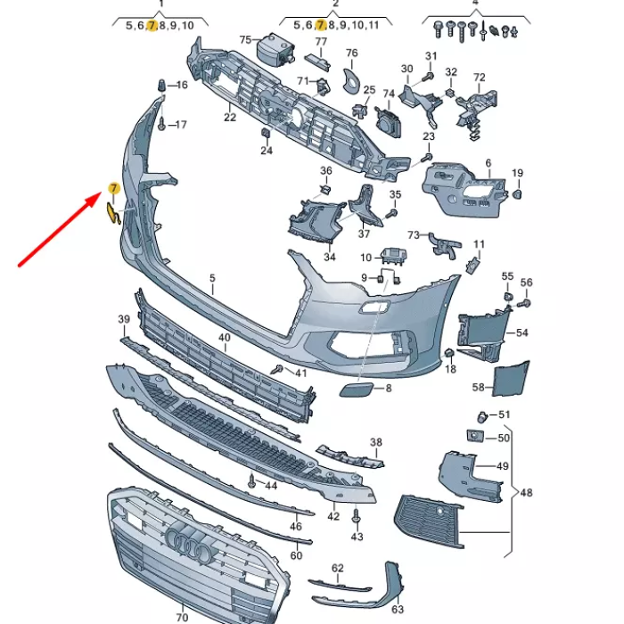 Tampon Çeki Demiri Kapağı (VW)(4K0807241AGRU)