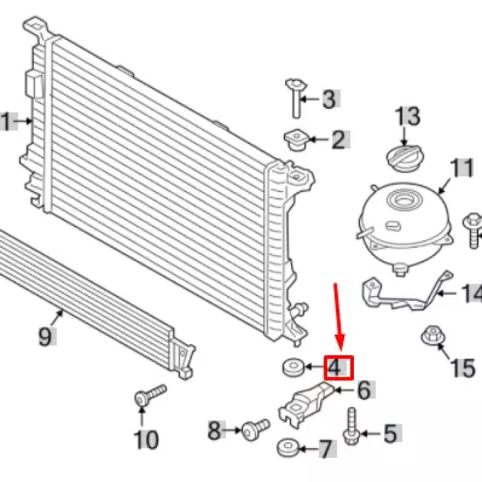 Radyatör Takozu (VW)(8K0121276A)