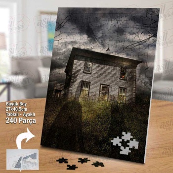 Asil Hobi Korku Evi - Kara Bulutlar - Gölgeler Yapboz - Ayak Destekli Çerçeveli 240 Parça Puzzle