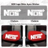 2 Adet NOS Logo Dikiz Ayna Beyaz Sticker, Araba Etiket, Tuning, Aksesuar, Modifiye, Arma,