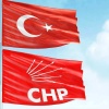 70x105 cm Alpaka Kumaş Türk Bayrağı ve 100x150 cm Raşel Kumaş CHP Kırmızı Bayrak - 2 Bayrak Set