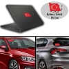 Kelime-i Tehvid - İslam Sancağı Arma,Cam, Laptop Etiket Oto Sticker -Araç Aksesuar 10x7 cm