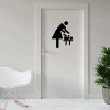 Bebek Bakım Odası İkon Silüeti Kapı Dekoratif Duvar Sticker, Çıkartma