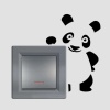 Havalı Panda Tasarım Priz Sticker Duvar Dekorasyon Çıkartma