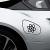 Atom Simgesi Yakıt Depo Kapağı Sticker Araba Oto Etiket, Aksesuar, Tuning, Modifiye