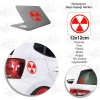 Radrasyon Yakıt Depo Kapağı Kırmızı Kapak Sticker, Araba, Oto Etiket, Tuning, Aksesuar, Modifiye