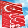 70x105cm Alpaka Kumaş Türk Bayrağı ve 70x105cm Raşel Kumaş MHP Bayrağı 2 Bayrak Set