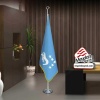 Hazar Kağanlığı Bayrağı-17 Eski Türk Devleti - Ofis-Toplantı Odaları -Direkli -Saçaklı Makam Bayrağı