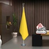 Batı Hun Devleti Bayrak-17 Eski Türk Devleti-Ofis -Toplantı Odaları -Direkli -Saçaklı Makam Bayrağı