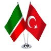 Tataristan - Türkiye - İkili Saten Masa Bayrağı