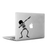Dap Hareketi ile Dans Eden İskelet Silueti Bilgisayar Laptop Sticker, Etiket, Çıkartma