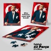 İstikbal Göklerdedir Mustafa Kemal Atatürk-Yapboz-Ayak Destekli Çerçeveli 42 Parça Puzzle