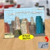 Çizimsel Renkli Binalar 99 Parça Puzzle Yapboz Tablo-2147751403