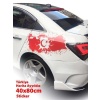 Türkiye Bayrağı Sıçrama Efekti Kırmızı Ay Yıldız Harita Sticker - Oto Araba Etiket, Aksesuar, Tuning