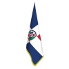 Dominik Cumhuriyeti Bayrağı - Ofis - Makam -Toplantı Odaları - Saçaklı Makam Bayrağı