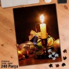 Asil Hobi Mum Işığı- Kutlama - Süsler Yapboz-Ayak Destekli Çerçeveli 240 Parça Puzzle