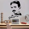 Bilim Adamı Nikola Tesla Silüeti Dekoratif  Duvar Sticker, Çıkartma