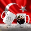 Dua Eden Kalpaklı Mustafa Kemal Atatürk - Atatürkün Sözleri -Kupa Bardak