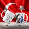 Mavi gözlü Modern Mustafa Kemal Atatürk - Atatürkün Sözleri -Kupa Bardak