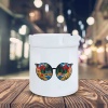 Hipster Küllük Desenli Gözlük Baskılı Kül Tablası K-99