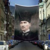 Kalpaklı Mustafa Kemal Atatürk Poster Cephe Bayrağı ATA35