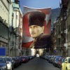 Kalpaklı Gazi Mustafa Kemal Atatürk Ay Yıldız Türk Bayraklı Poster Tören Kutlama Cephe Bayrağı ATA37