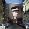 Askeri Üniformalı Gazi Mustafa Kemal Atatürk - Portre Cephe Poster Bayrak ATA41