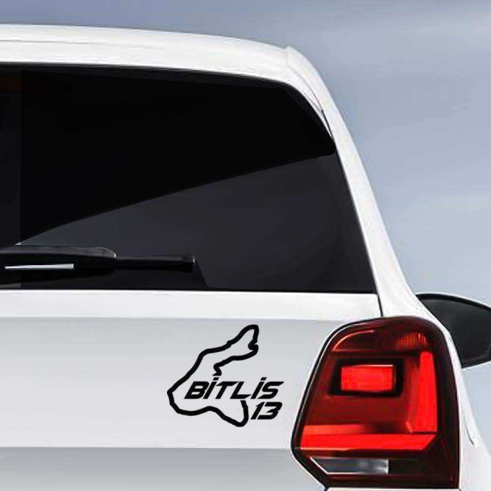 Bitlis İli 13 Plaka Kodu Memleket Yarış Pisti Sticker - Oto Araba Etiket, Aksesuar, Tuning