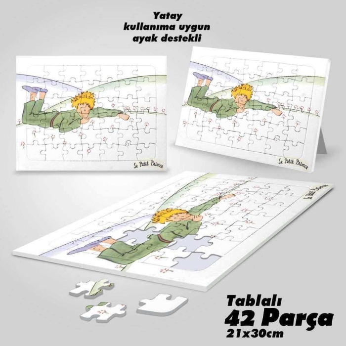 Asil Hobi Küçük Prens -Yapboz - Ayak Destekli Laminasyonlu Çerçeveli 42 Parça Puzzle