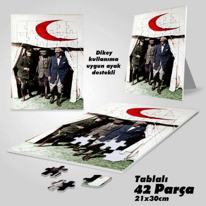 Asil Hobi Mustafa Kemal Atatürk- Kızılay - Yapboz - Ayak Destekli Çerçeveli 42 Parça Puzzle