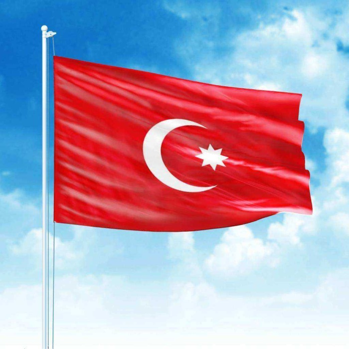 70x105 cm Raşel Kumaş Osmanlı İmparatorluğu Bayrağı - Bayrak